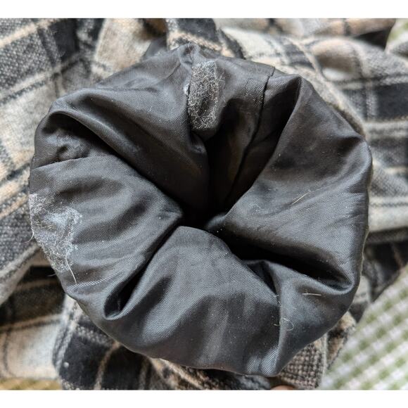Rough Hewn Wool Blend Plaid Button Jacket XL Short Moto Peacoat Black Gray Tan - Picture 13 of 13